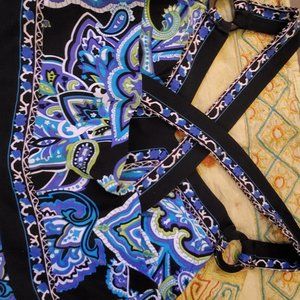 Beautiful Unique Summer Dress - INC - Small - Blue, Purple, White, Black Paisley